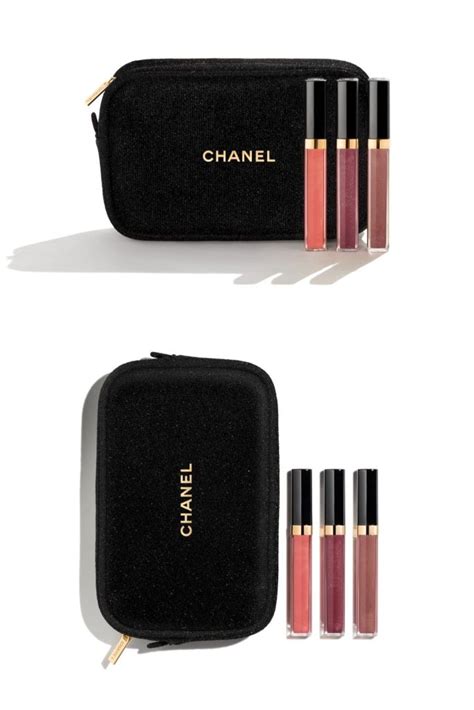 chanel lipstick set with bag.